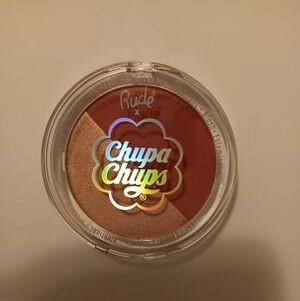 Rude Chupa Chups Highlighter Blush Candy Combo Face Duo Strawberry Yogurt #38427